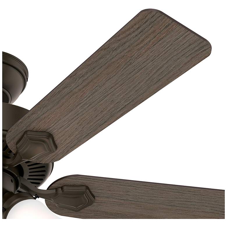 Image 3 52" Hunter Swanson Matte Silver and Walnut LED Ceiling Fan more views