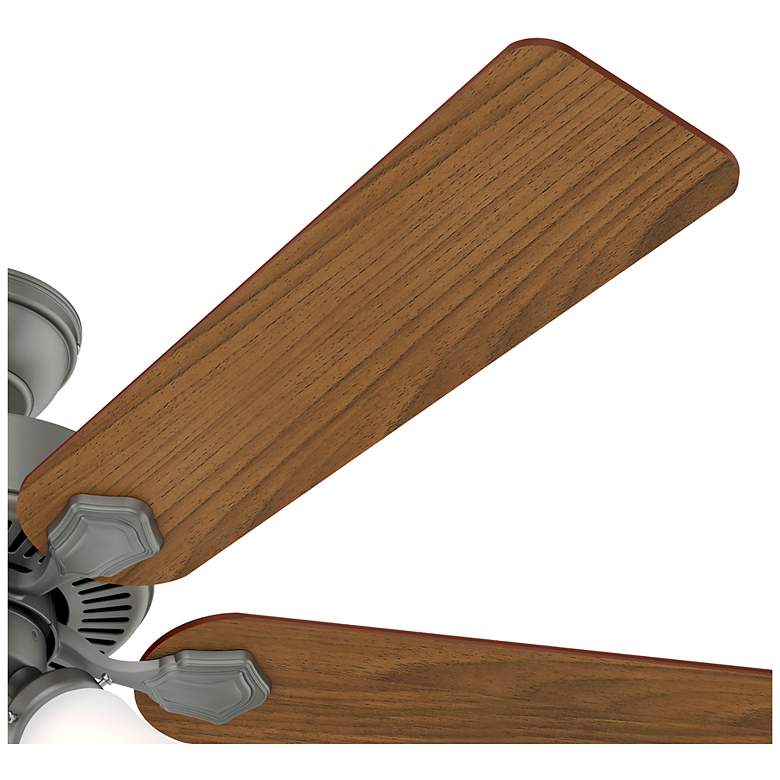 Image 2 52" Hunter Swanson Matte Silver Ceiling Fan with LED Light Kit more views