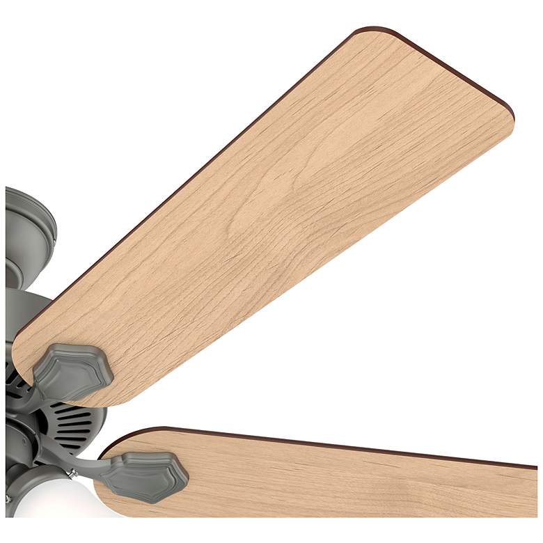 Image 3 52" Hunter Swanson Matte Silver Ceiling Fan with LED Light Kit more views