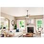 6_52" Hunter Swanson Matte Silver Ceiling Fan with LED Light Kit more views