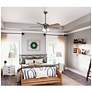 7_52" Hunter Swanson Matte Silver Ceiling Fan with LED Light Kit more views