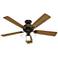 52" Hunter Swanson New Bronze Ceiling Fan with LED Light Kit and Pull