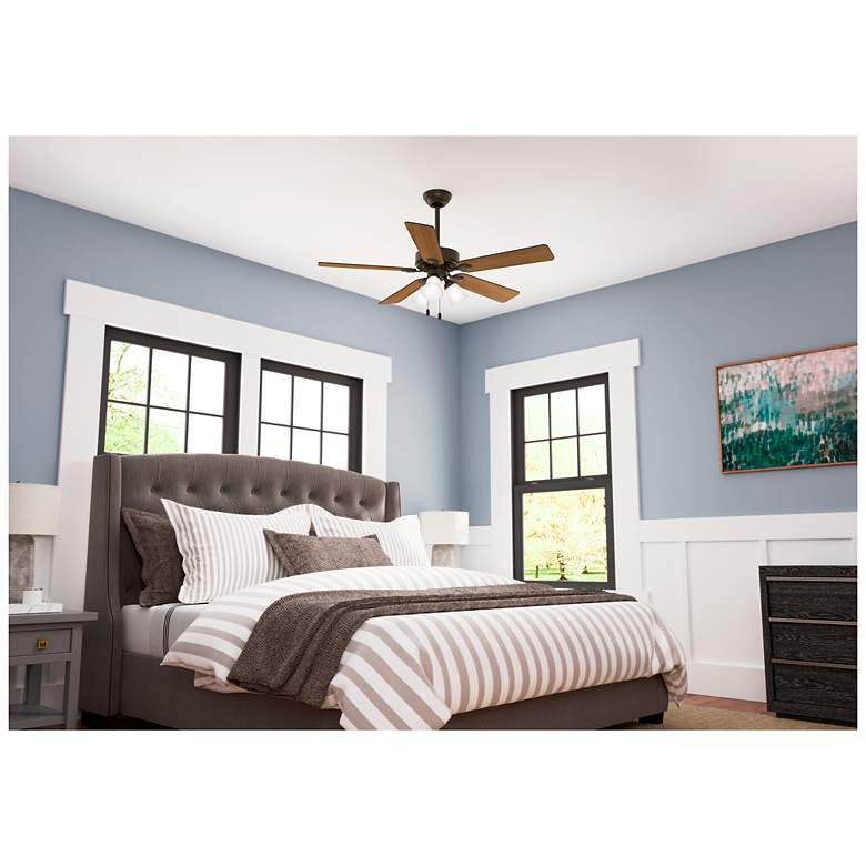 Image 7 52" Hunter Swanson New Bronze Ceiling Fan with LED Light Kit and Pull more views