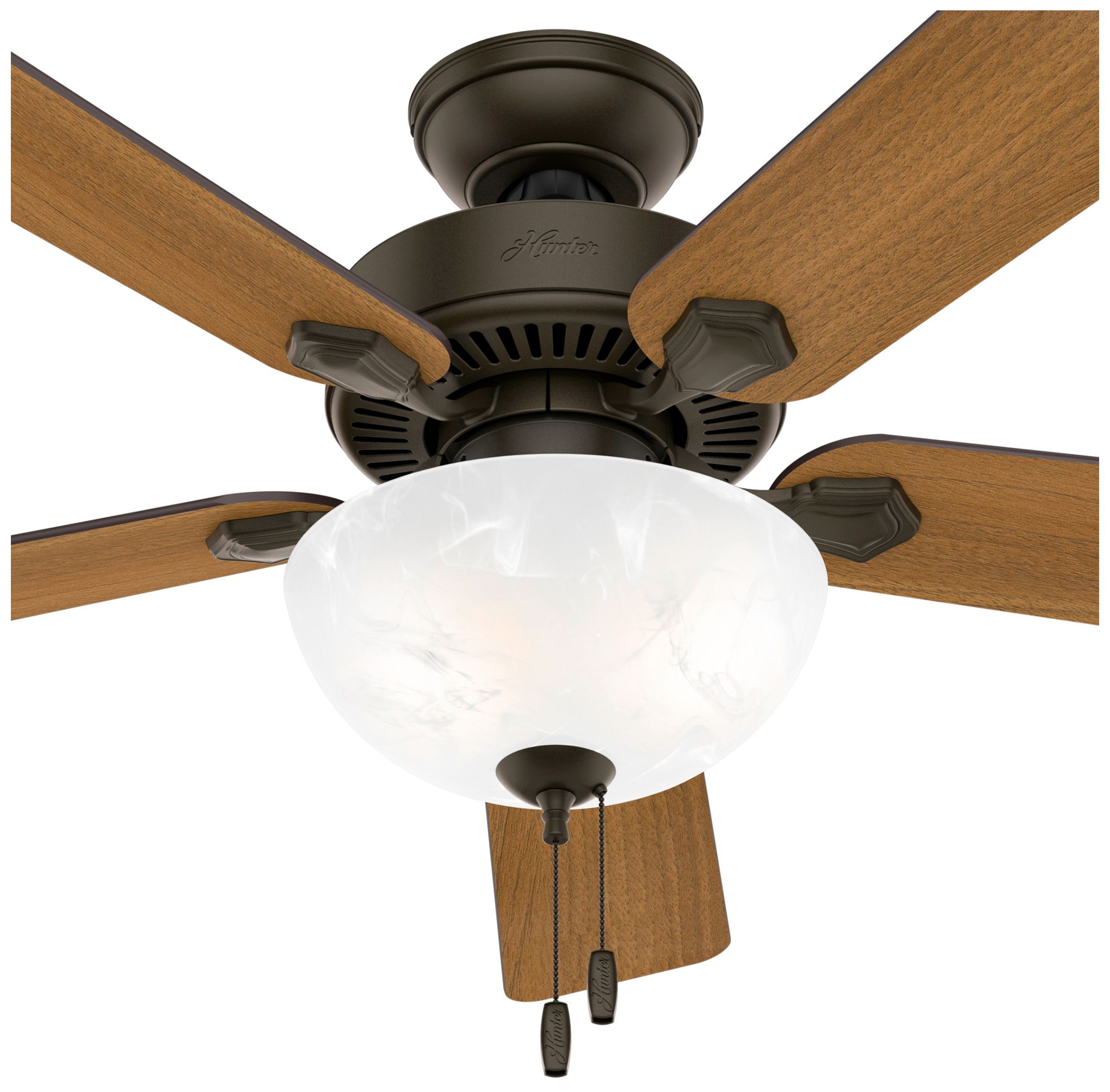 Image 4 52" Hunter Swanson New Bronze Ceiling Fan with LED Light Kit more views