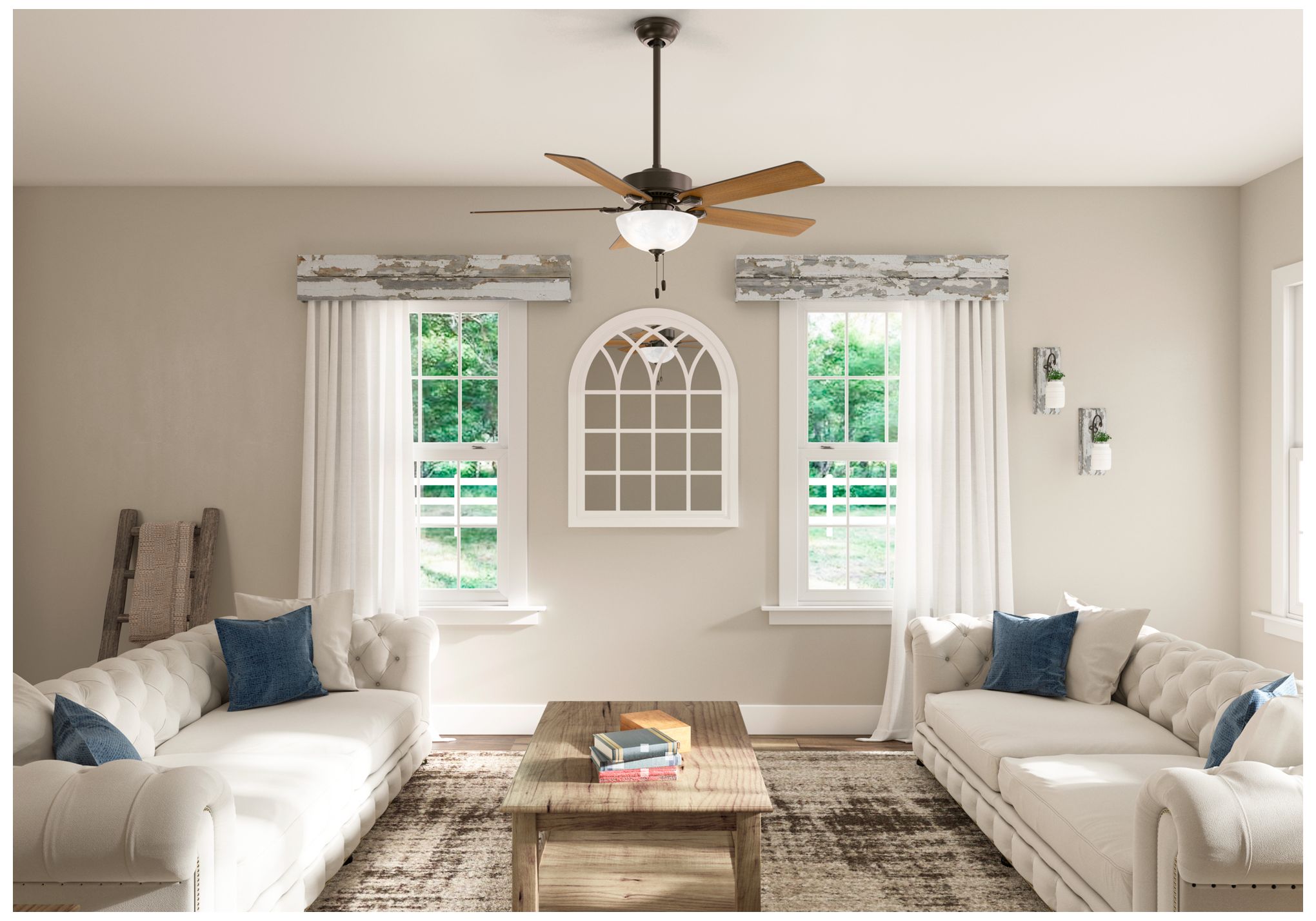 Image 5 52" Hunter Swanson New Bronze Ceiling Fan with LED Light Kit more views