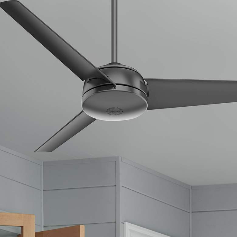 Image 2 52" Hunter Trimaran Black Wet Rated Ceiling Fan with Wall Control