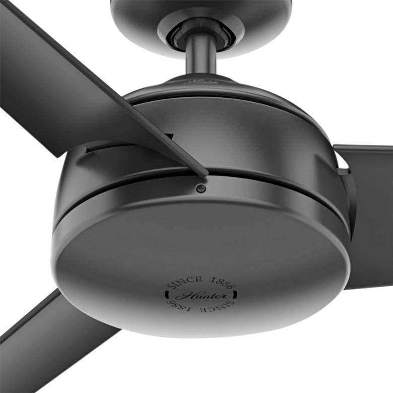 Image 4 52" Hunter Trimaran Black Wet Rated Ceiling Fan with Wall Control more views
