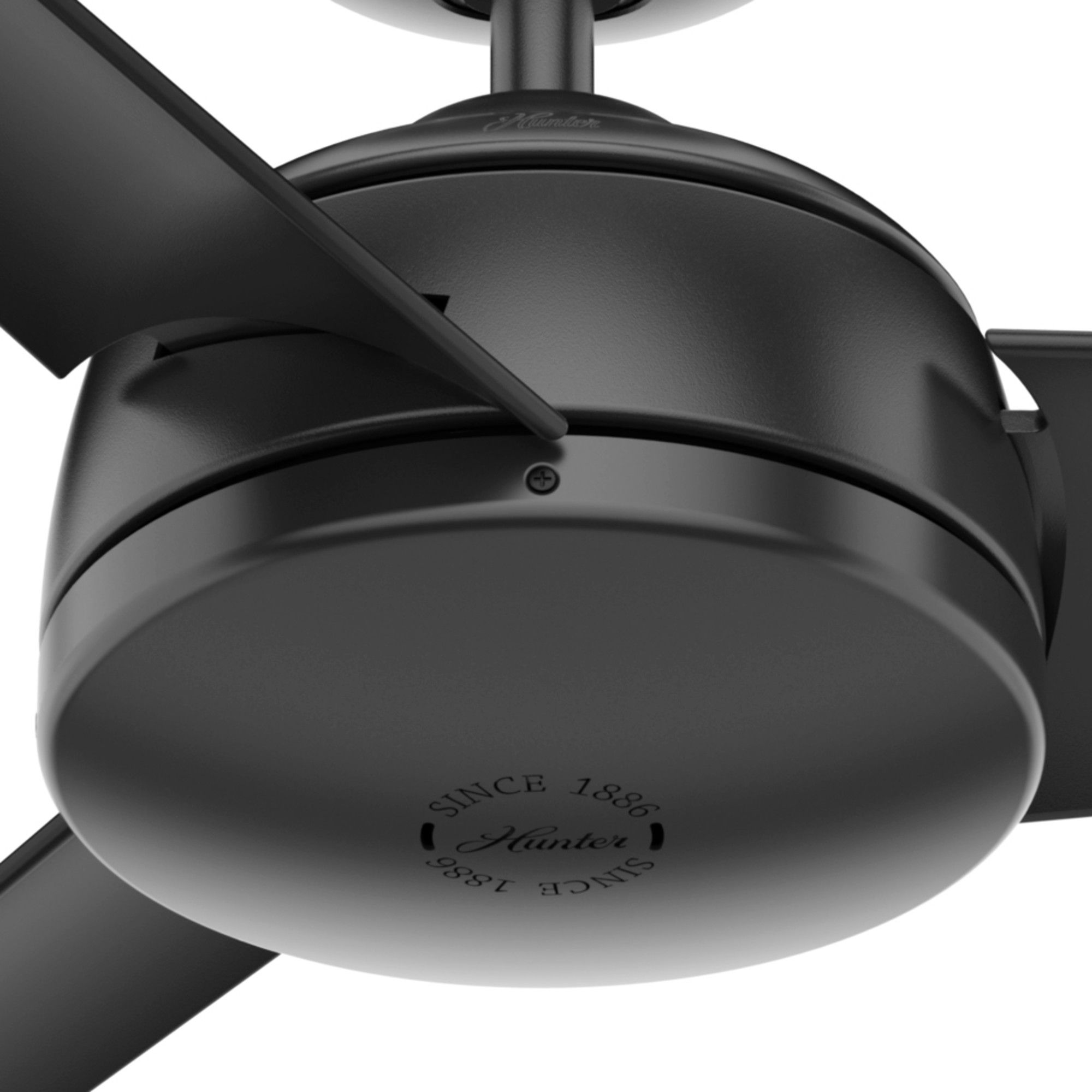 52" Hunter Trimaran Black Wet Rated Ceiling Fan with Wall Control in scene