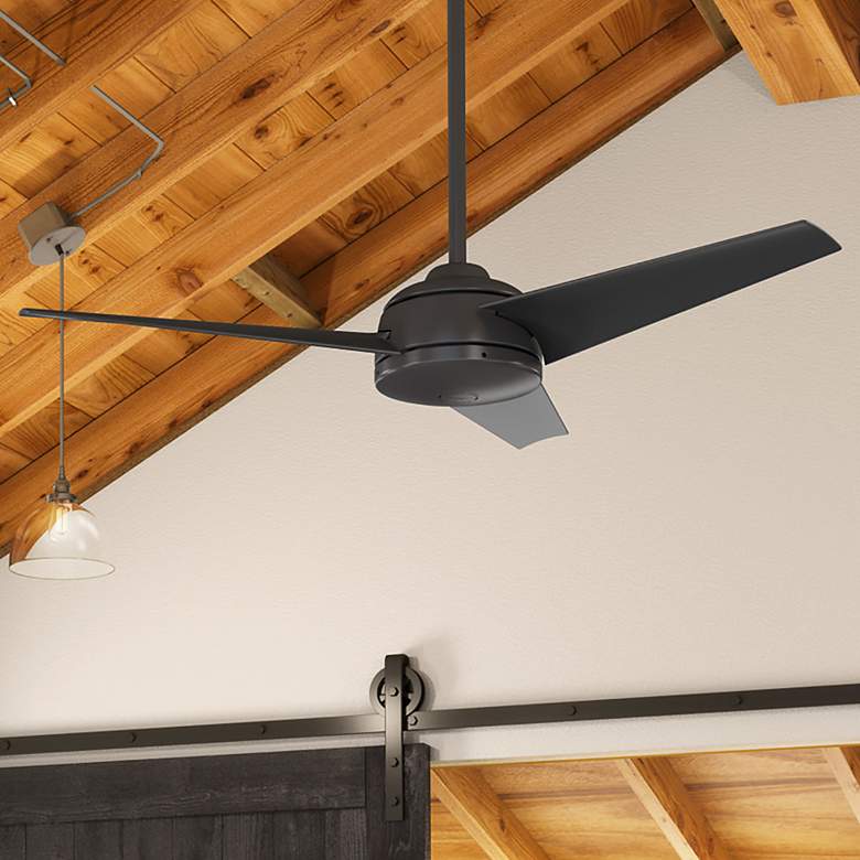 Image 1 52" Hunter Trimaran Premier Bronze Wet Rated Fan with Wall Control