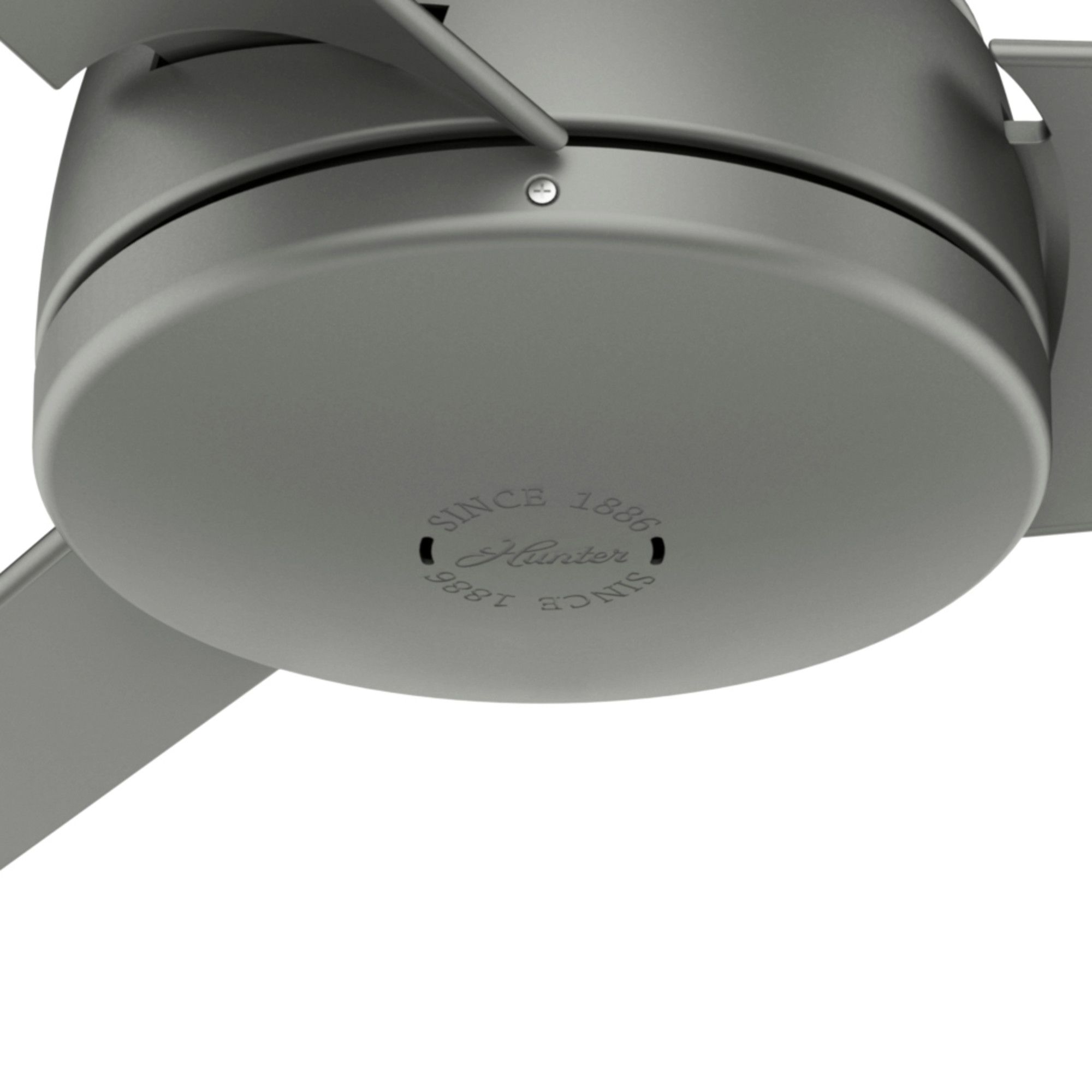 52" Hunter Trimaran Silver Wet Rated WeatherMax Fan with Wall Control in scene