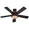 52" Hunter Vernazza Brushed Cocoa Ceiling Fan