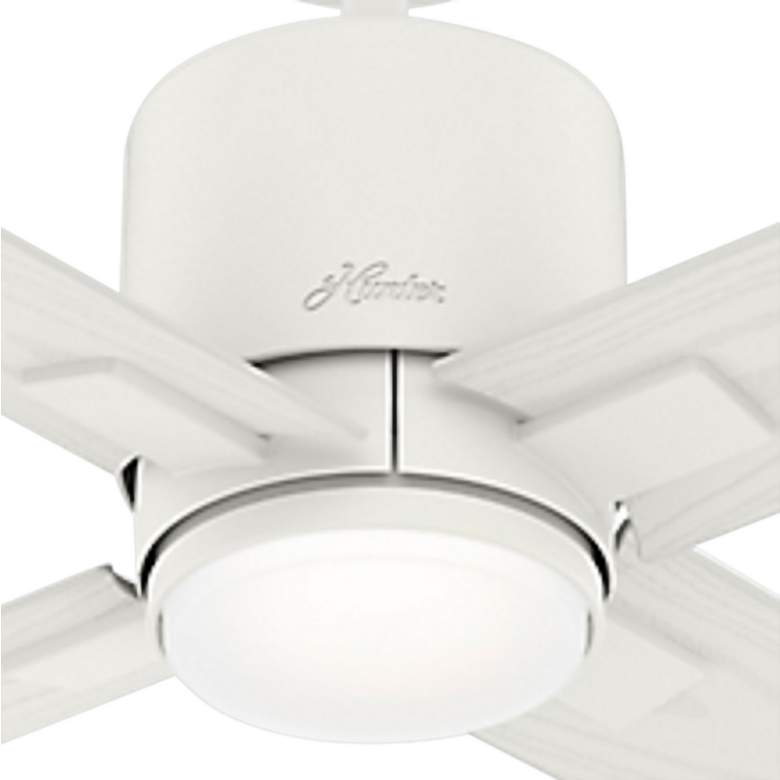 Image 2 52" Hunter Visalia Matte White Damp Rated LED Ceiling Fan with Remote more views