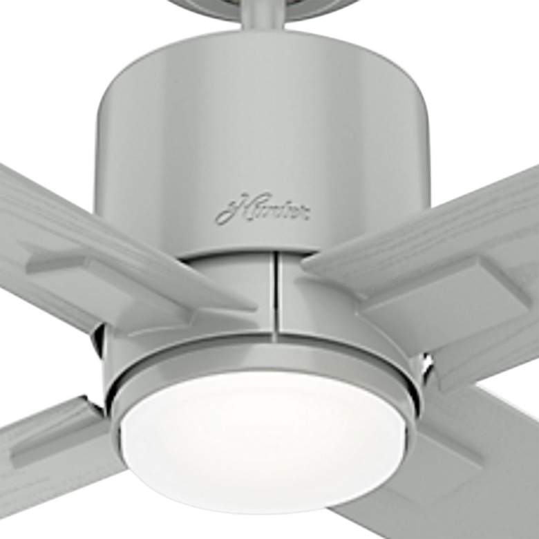 Image 3 52" Hunter Visalia Quartz Grey Damp Rated LED Ceiling Fan with Remote more views