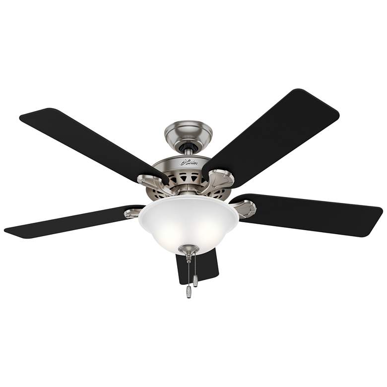 Image 1 52 inch Hunter Waldon Brushed Nickel Ceiling Fan with LED Light Kit