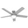 52" Hunter Yuma Dove Grey Damp Rated LED Ceiling Fan with Remote