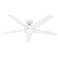 52" Hunter Zayden Fresh White Ceiling Fan with LED Light Kit