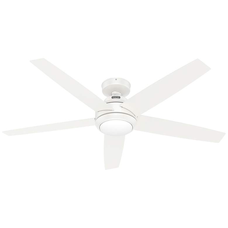 Image 1 52" Hunter Zayden Fresh White Ceiling Fan with LED Light Kit