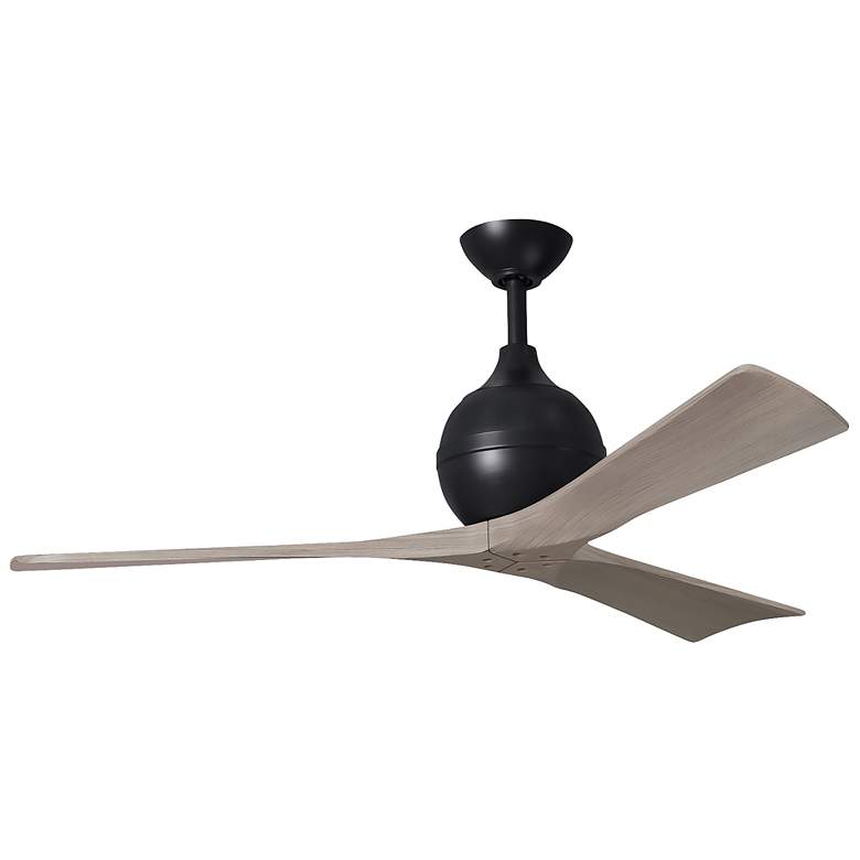 Image 1 52" Irene-3 Matte Black and Gray Ash Ceiling Fan