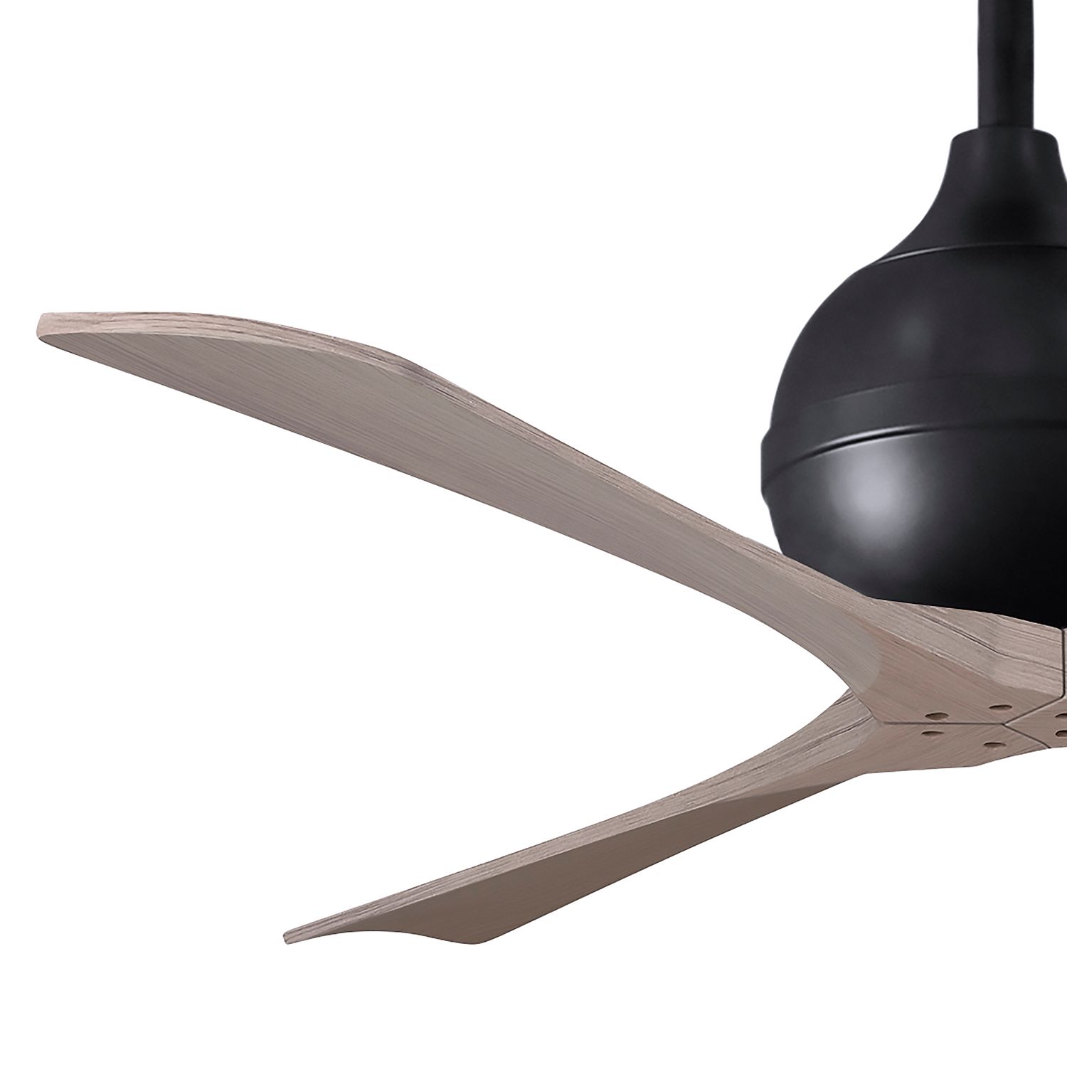 52" Irene-3 Matte Black and Gray Ash Ceiling Fan