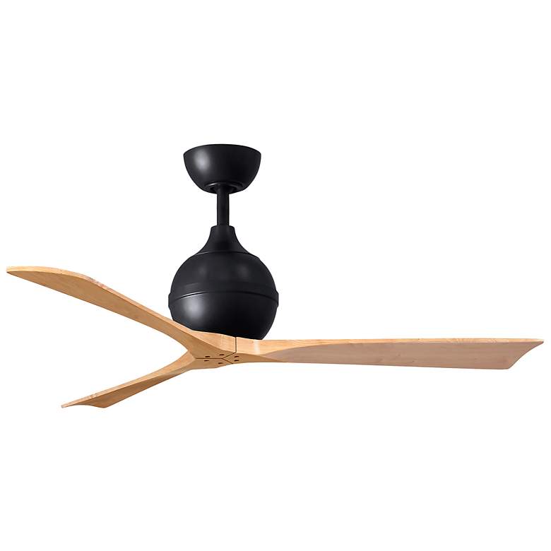 Image 2 52" Irene-3 Matte Black and Light Maple Ceiling Fan more views