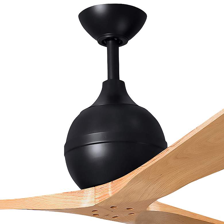 Image 5 52" Irene-3 Matte Black and Light Maple Ceiling Fan more views