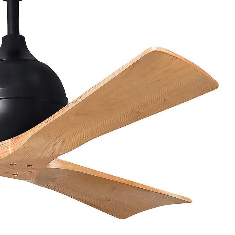 Image 6 52" Irene-3 Matte Black and Light Maple Ceiling Fan more views