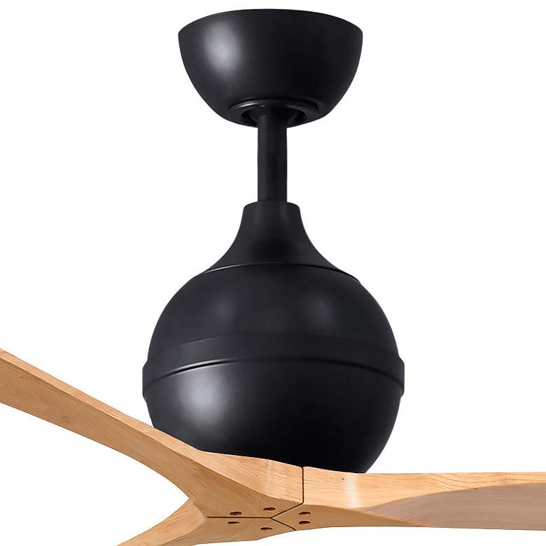 Image 7 52" Irene-3 Matte Black and Light Maple Ceiling Fan more views