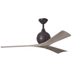 52&quot; Irene-3 Textured Bronze and Gray Ash Ceiling Fan