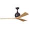 52" Irene-3 Textured Bronze and Light Maple Ceiling Fan