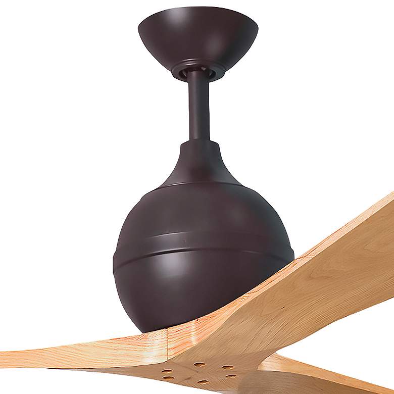 Image 5 52" Irene-3 Textured Bronze and Light Maple Ceiling Fan more views