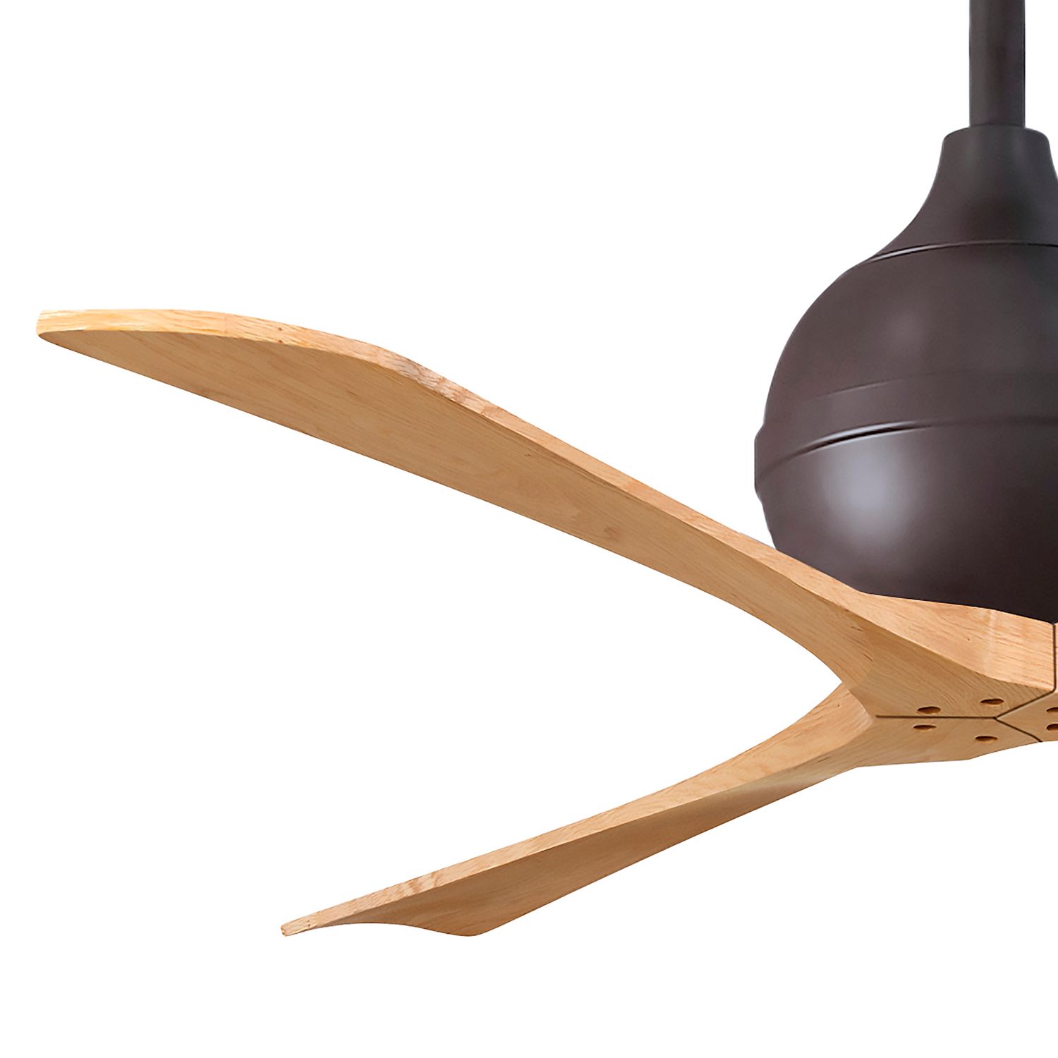 52" Irene-3 Textured Bronze and Light Maple Ceiling Fan