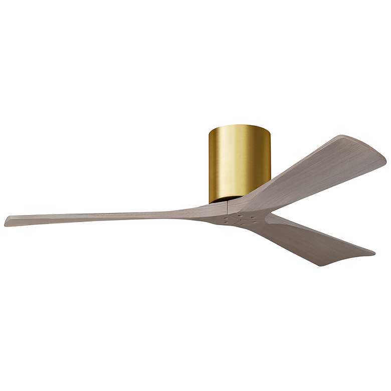 Image 1 52" Irene-3H Brushed Brass and Gray Ash Ceiling Fan