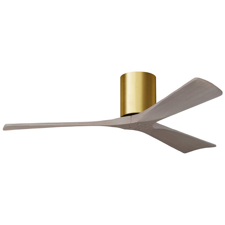 Image 1 52 inch Irene-3H Brushed Brass and Gray Ash Ceiling Fan