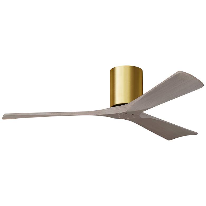 Image 1 52 inch Irene-3H Brushed Brass and Gray Ash Ceiling Fan