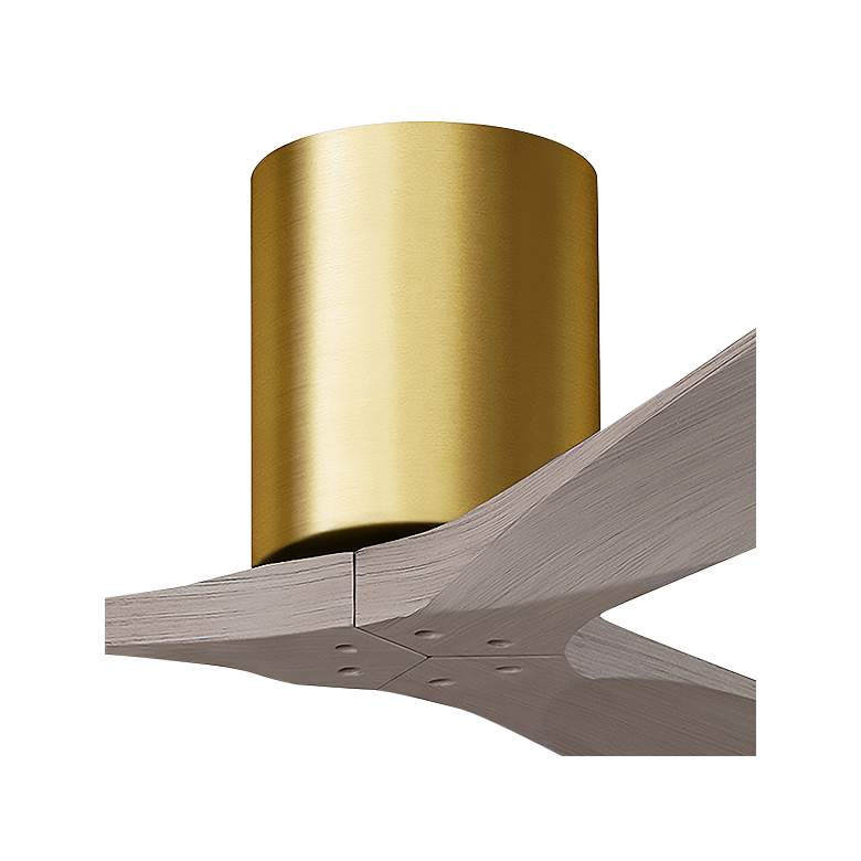 Image 2 52" Irene-3H Brushed Brass and Gray Ash Ceiling Fan more views