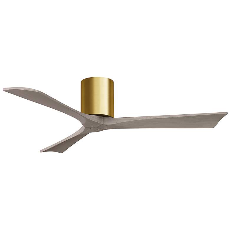 Image 3 52" Irene-3H Brushed Brass and Gray Ash Ceiling Fan more views