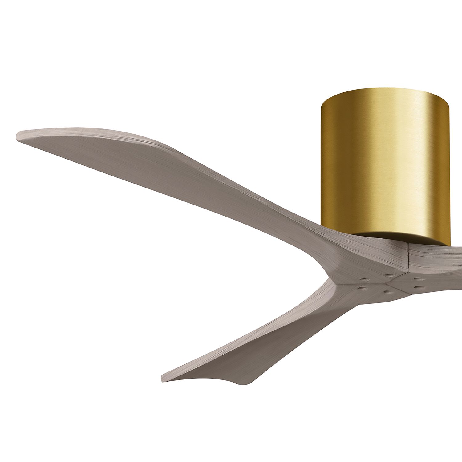 52" Irene-3H Brushed Brass and Gray Ash Ceiling Fan