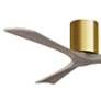 52" Irene-3H Brushed Brass and Gray Ash Ceiling Fan