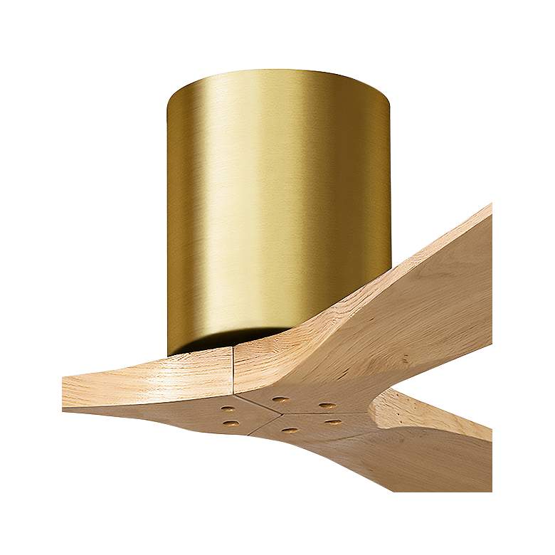 Image 2 52" Irene-3H Brushed Brass and Light Maple Ceiling Fan more views