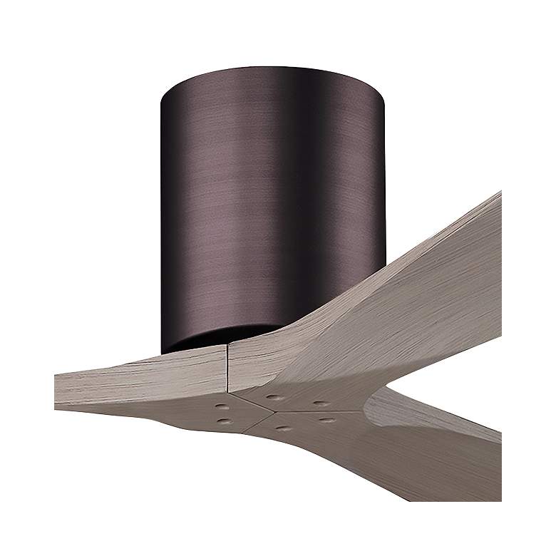 Image 2 52" Irene-3H Brushed Bronze and Gray Ash Hugger Ceiling Fan more views