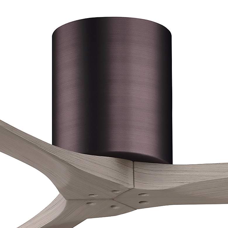 Image 7 52" Irene-3H Brushed Bronze and Gray Ash Hugger Ceiling Fan more views