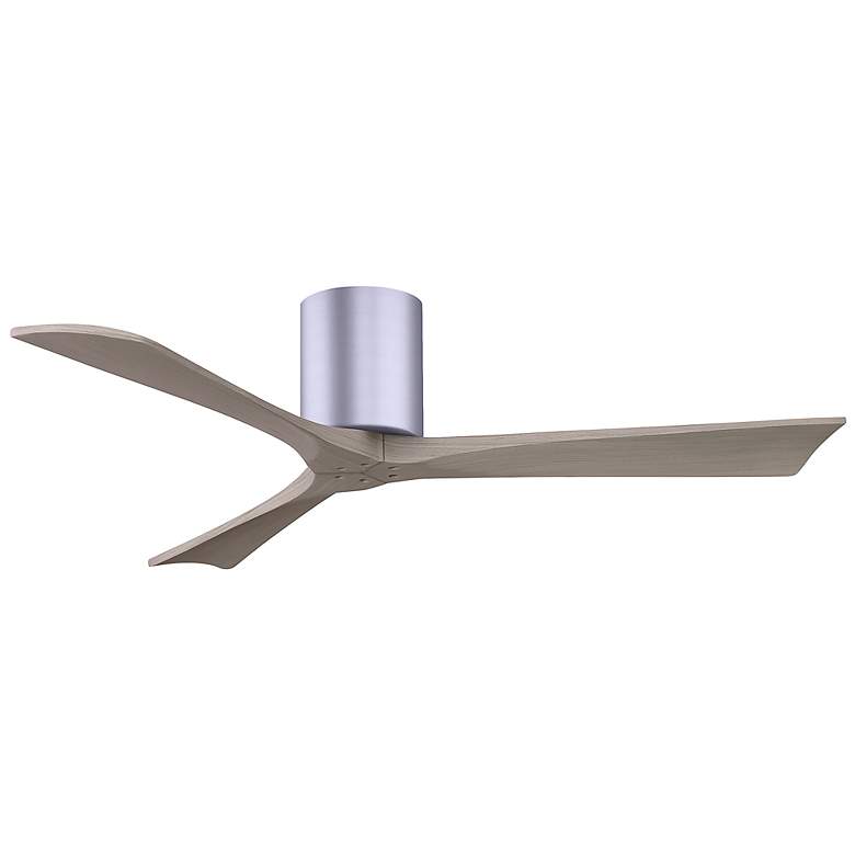Image 3 52" Irene-3H Brushed Nickel and Gray Ash Hugger Ceiling Fan more views