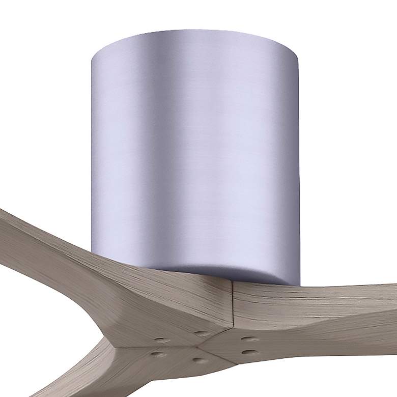Image 7 52" Irene-3H Brushed Nickel and Gray Ash Hugger Ceiling Fan more views