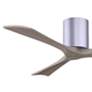 52" Irene-3H Brushed Nickel and Gray Ash Hugger Ceiling Fan