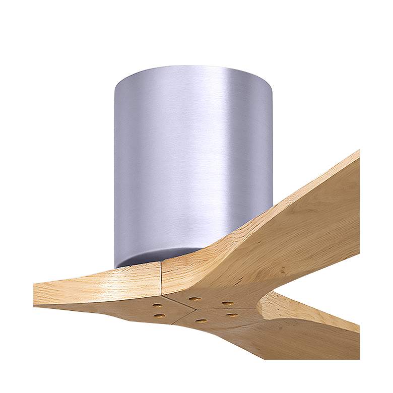 Image 2 52" Irene-3H Brushed Nickel and Light Maple Hugger Ceiling Fan more views