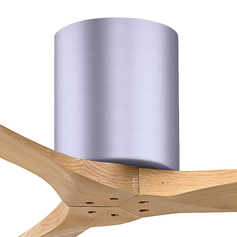 Image 7 52" Irene-3H Brushed Nickel and Light Maple Hugger Ceiling Fan more views