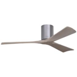 52&quot; Irene-3H Brushed Pewter and Gray Ash Hugger Ceiling Fan