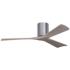 52" Irene-3H Brushed Pewter and Gray Ash Hugger Ceiling Fan