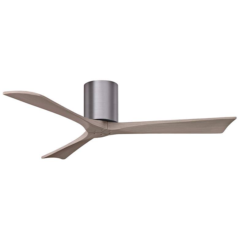 Image 3 52" Irene-3H Brushed Pewter and Gray Ash Hugger Ceiling Fan more views