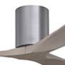 5_52" Irene-3H Brushed Pewter and Gray Ash Hugger Ceiling Fan more views